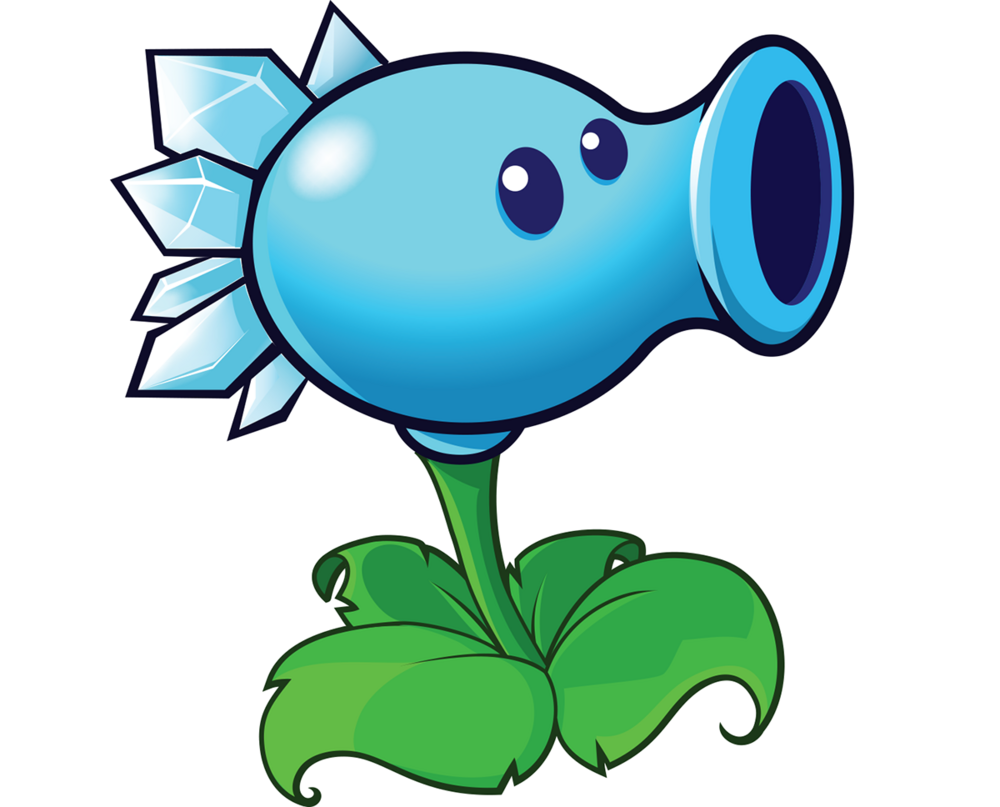 A light blue version of the Peashooter, its cold pea slows an approaching zombie