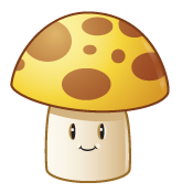 A small yellow fungus that produces 25 sun at night until it grows bigger and produces 50 sun